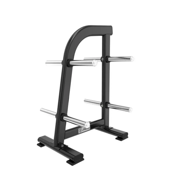 Support de rangement avec 8 tiges de stockage pour disques de poids olympiques - Titanium Strength Black Séries