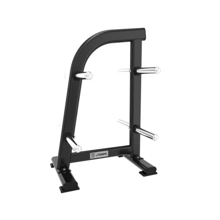Support de rangement avec 8 tiges de stockage pour disques de poids olympiques - Titanium Strength Black Séries