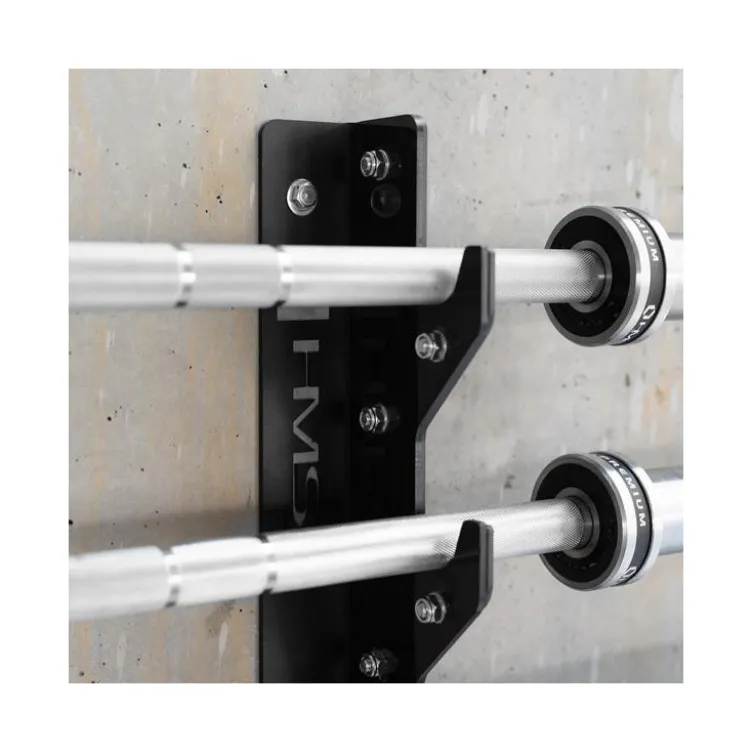 Support de rangement à fixation murale pour 6 barres de musculation - Rangement horizontal