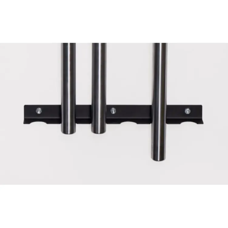 Support de rangement à fixation murale pour barre de musculation en home-gym - 6 compatiments