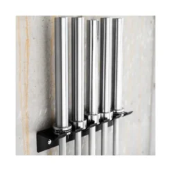 Support de rangement mural en acier pour 5 barres de musculation standards
