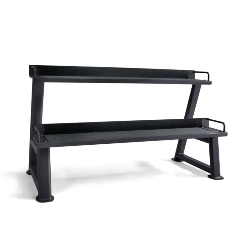 Support de rangement 2 plateaux pour Kettlebells robuste pour home gym ou salle pro