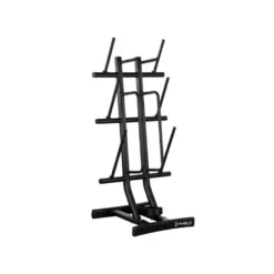 Support de rangement pour barres de musculation et disques de poids avec 6 mandrins et supports x2 pour accessoires