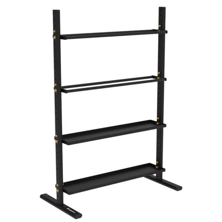 Support de rangement 4 étagères pour Kettlebells et Medecines Balls - Capacité 600 kg - Options de stockage supplémentaires