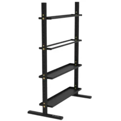 Support de rangement 4 étagères pour Kettlebells et Medecines Balls - Capacité 600 kg - Options de stockage supplémentaires