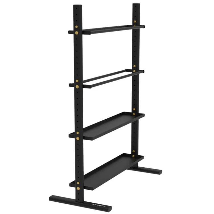 Support de rangement 4 étagères pour Kettlebells et Medecines Balls - Capacité 600 kg - Options de stockage supplémentaires