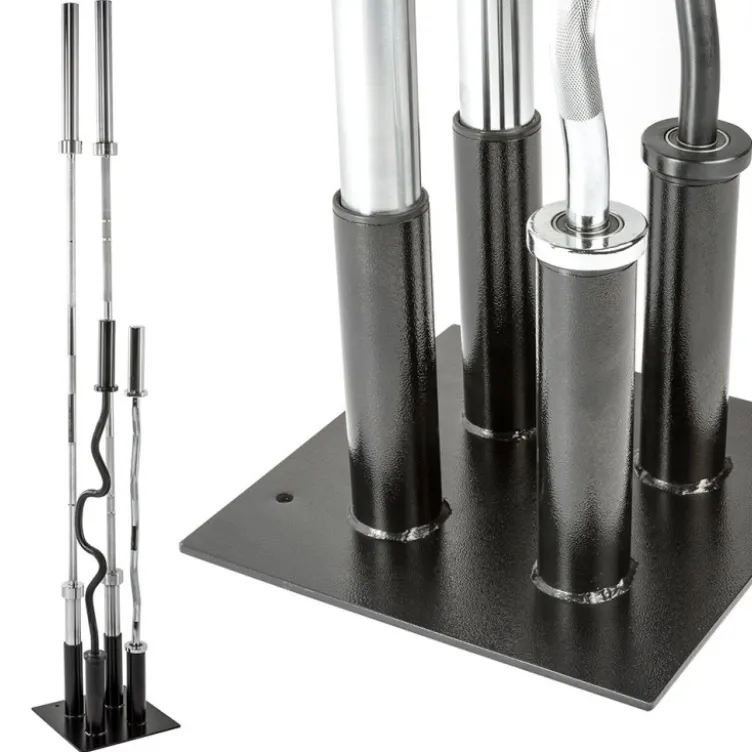 Support de rangement vertical pour 4 barres olympiques