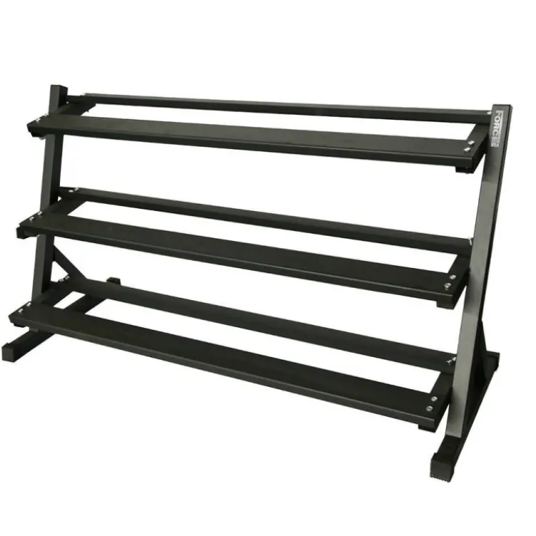 Support de stockage pour haltères hexagonaux à 3 niveaux de marque Force USA - Capacité de 10 à 20 paires