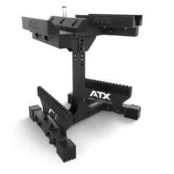 Support de stockage pour haltères Octa Dumbells ATX avec hauteur ajustable et 36 supports pour plaques de poids en acier