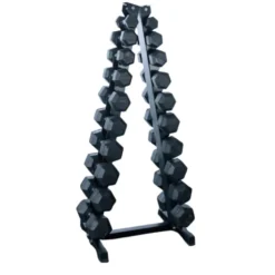 Support de stockage vertical pour 10 paires d'haltères max 350 kg - Rack de rangement professionnel pour haltères