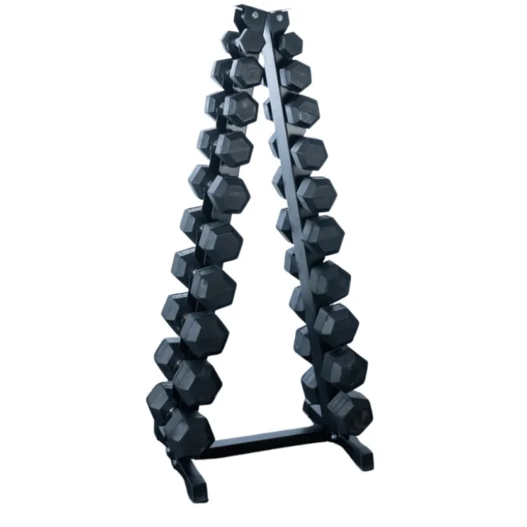 Support de stockage vertical pour 10 paires d'haltères max 350 kg - Rack de rangement professionnel pour haltères