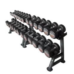 Support d'haltères à deux étagères extrêmement robustes - charge maximale de 250 kg