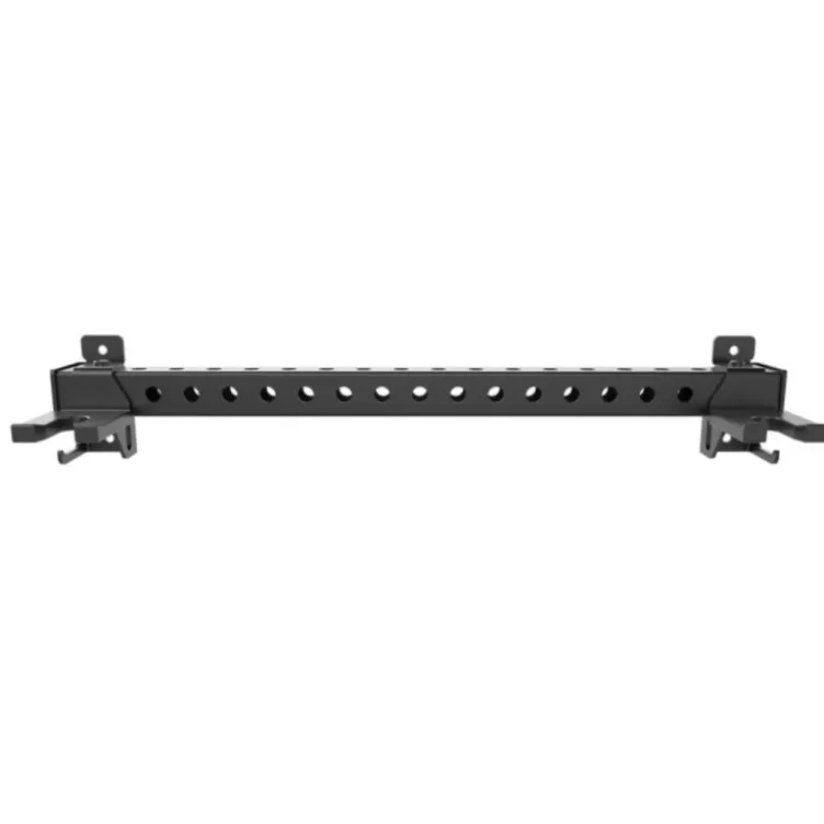 Support horizontal de rangement à fixation murale ATX avec crochets pour accessoires de musculation et barres de musculation