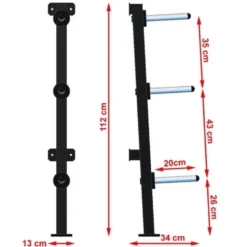 Support pour disques de poids standards 30 mm à fixation murale