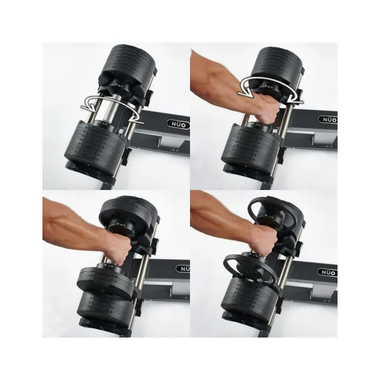 Système d'haltères à charges réglables Nuobells compactes de 2 à 32 kg - Incrémentation de 4 en 4