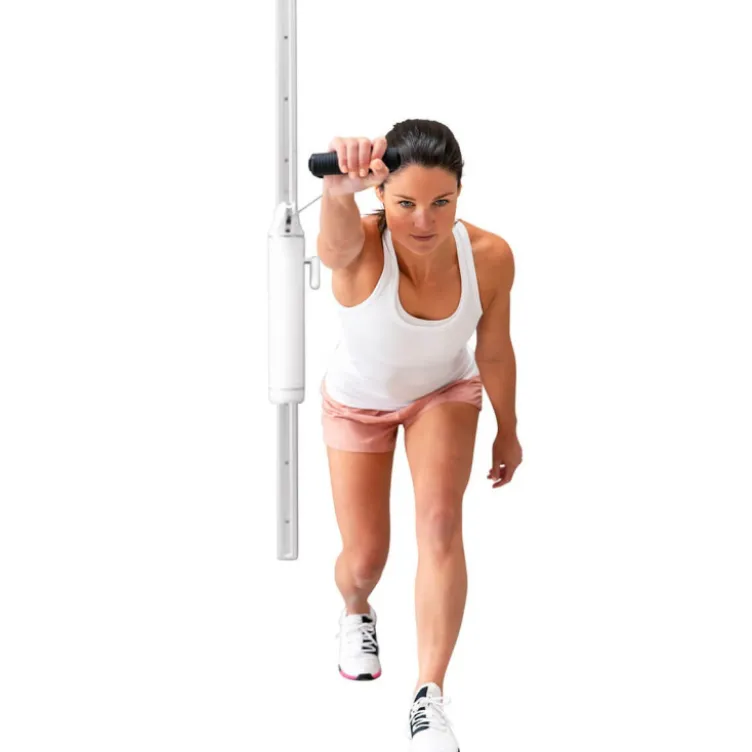 Système à poulie mural avec 6 réglages de 3 à 16 kg - Exercices en home- gym et appartement