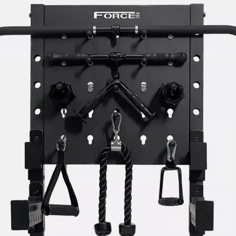 Tableau de rangement Force USA avec 15 ancres de fixation pour le stockage des accessoires de musculation et poignées de tirage