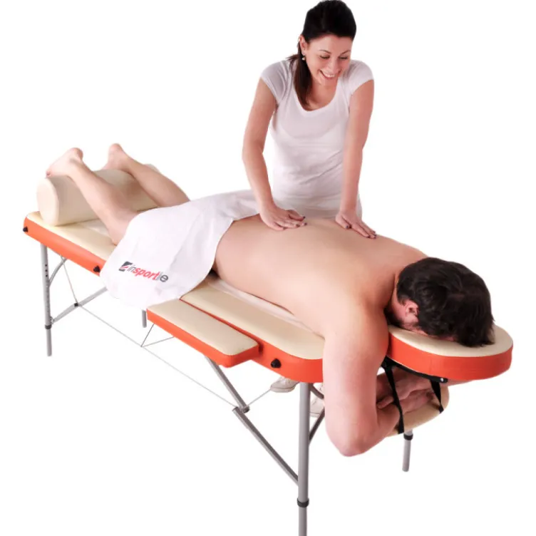 Table de massage facile à transporter avec double têtière en aluminium pour professionnels du sport
