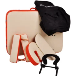 Table de massage facile à transporter avec double têtière en aluminium pour professionnels du sport