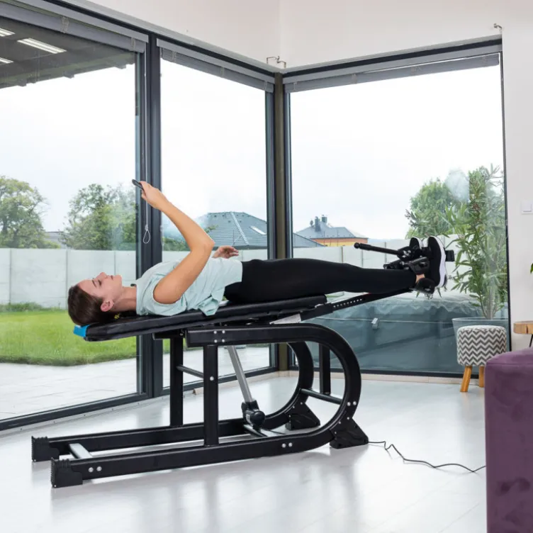 Table d'inversion télécommandé 2 en 1 banc de musculation - Support de jambes réglable