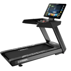Tapis de course avec écran LED et vitesse ajustable de 1 à 22 km/h - Tapis de cardio certifié CE avec 12 inclinaisons Titanium