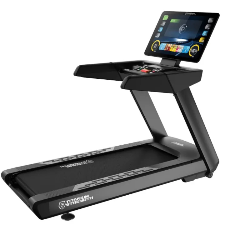 Tapis de course avec écran LED et vitesse ajustable de 1 à 22 km/h - Tapis de cardio certifié CE avec 12 inclinaisons Titanium