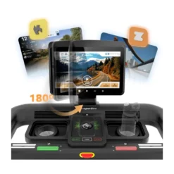 Tapis de course cardio pliable ZenRun 150 avec miroir intégré – 4,5 HP, jusqu’à 22 km/h