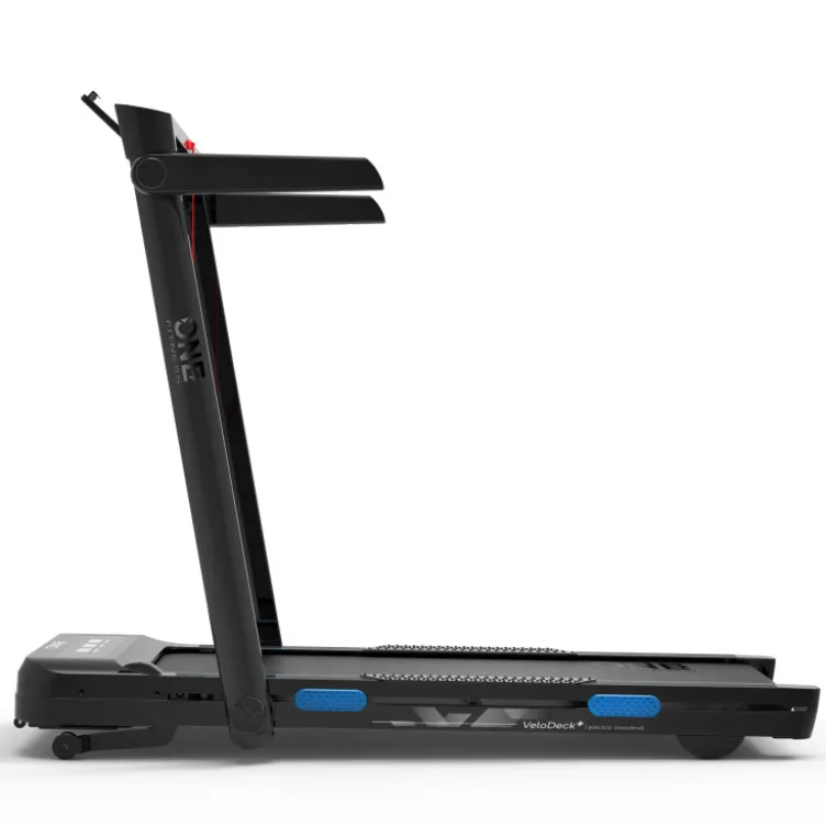 Tapis de course compact avec vitesse ajustable de 1 à 14 km/h et structure pliable - 12 niveaux d'inclinaison