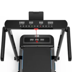 Tapis de course compact avec vitesse ajustable de 1 à 14 km/h et structure pliable - 12 niveaux d'inclinaison