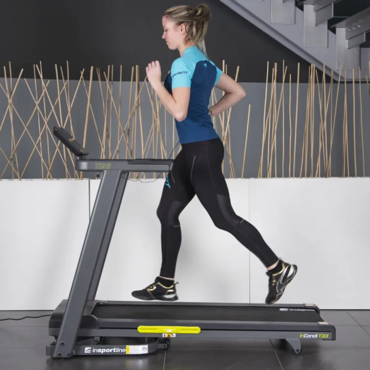 Tapis de course compact et pliable avec système de suspension - Vitesse maximale 18 km/h