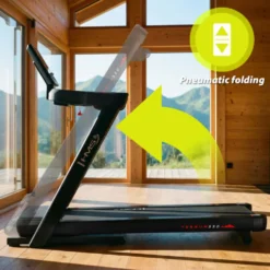 Tapis de course inclinable et déclinable avec vitesse ajustable de 1 à 22 km/h - Écran LED connecté et structure pliable