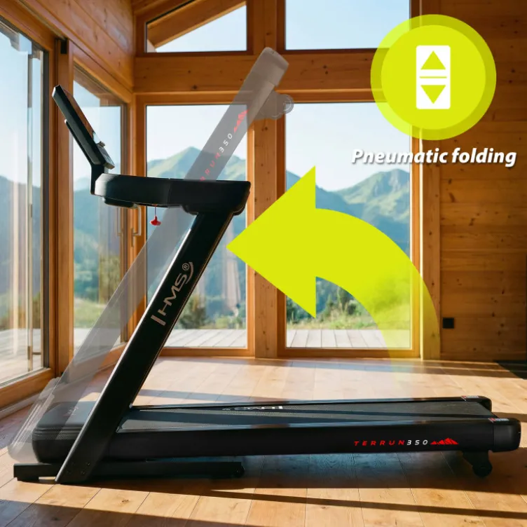 Tapis de course inclinable et déclinable avec vitesse ajustable de 1 à 22 km/h - Écran LED connecté et structure pliable