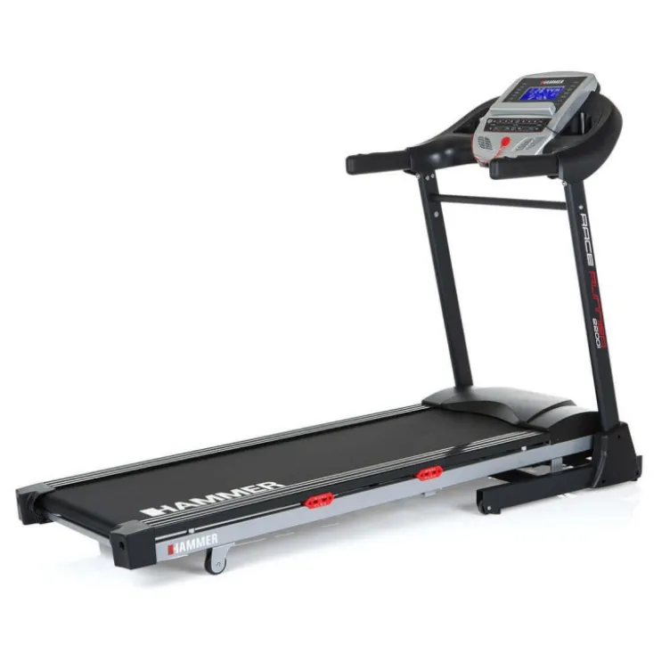 Tapis de course performant jusqu'à 22 km/h avec tableau de bord - Pliable