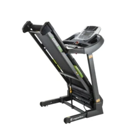 Tapis de course pliable avec ceinture pectorale et capteurs de fréquence cardiaque pour séance de cardio en homegym