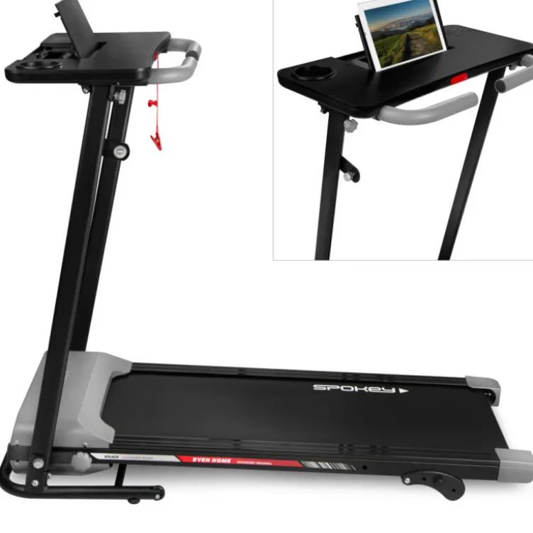 Tapis de course pliable avec espace de travail pour ordinateur et téléphone - 6 km/h maximum
