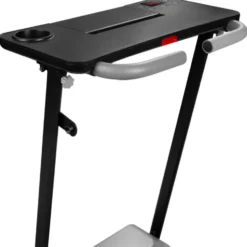 Tapis de course pliable avec espace de travail pour ordinateur et téléphone - 6 km/h maximum