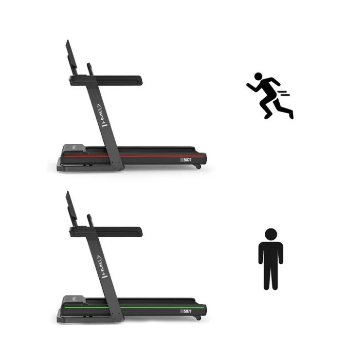 Tapis de course pliable et inclinable avec grande surface de course de 145 x 55 cm - 1 à 22 km/h max avec Bluetooth et Wifi