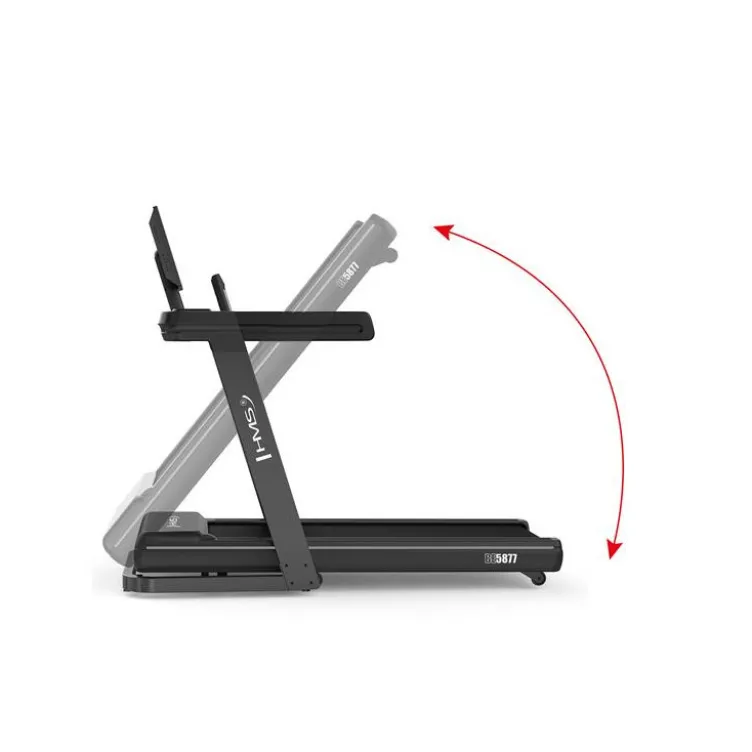 Tapis de course pliable et inclinable avec grande surface de course de 145 x 55 cm - 1 à 22 km/h max avec Bluetooth et Wifi