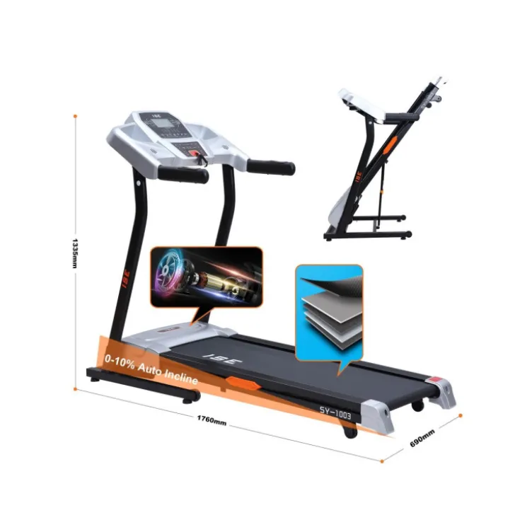 Tapis de course pliable et inclinable multifonctions pour sport à domicile