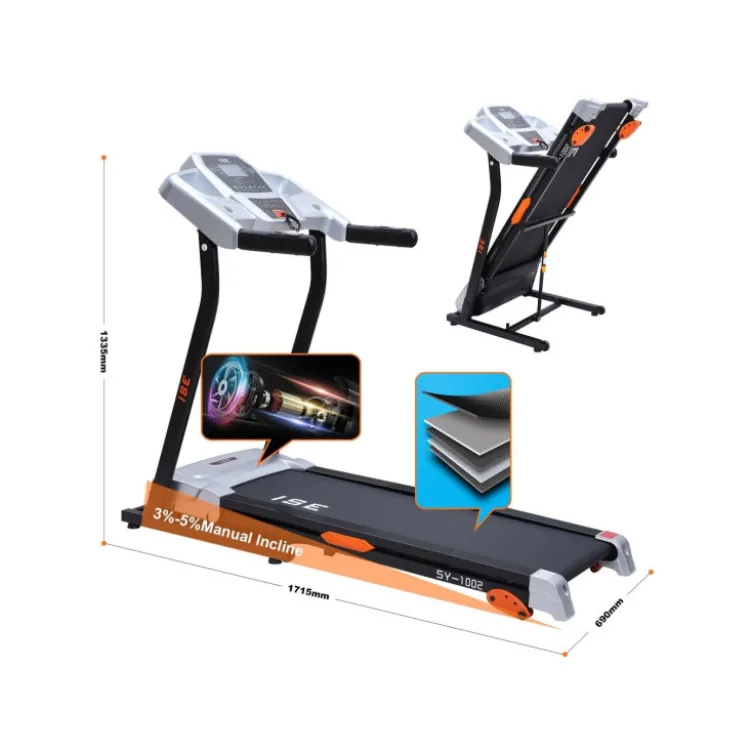 Tapis de course pliable et inclinable de haute qualité pour entraînement à domicile