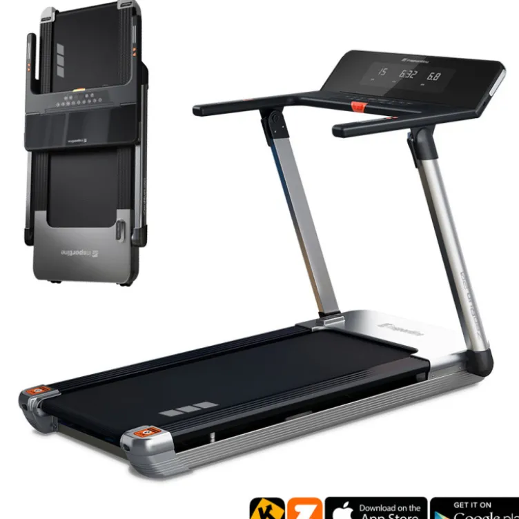 Tapis de course pliable ZenRun 20 ergonomique haute technologie 1 à 14,8 km/h avec WiFi et Bluetooth