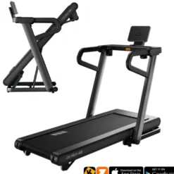 Tapis de course pliable ZenRun 40 avec support pour tablette vitesse 1 à 18,8 km/h pour cardio à la maison