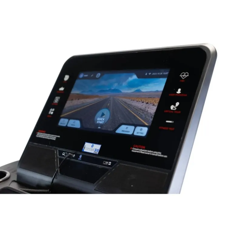 Tapis de course TM900 TFT Titanium Strength Performance Séries avec écran tactile de 16" et vitesse ajustable jusqu'à 22 km/h