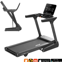 Tapis de course ZenRun 45 avec chargeur de téléphone sans fil - 15 niveaux d'inclinaison et vitesse de 0,8 à 20 km/h