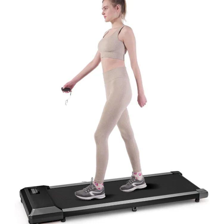 Tapis de marche compact et performant avec vitesse de 1 à 6 km/h pour cardio à domicile