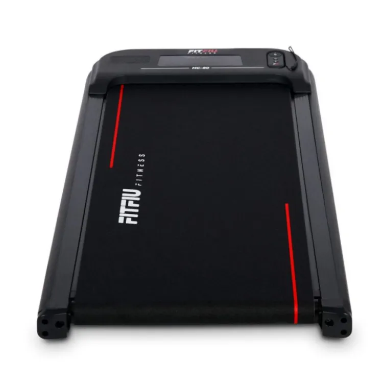 Tapis de marche et course vitesse maximale 8 km/h avec roulettes de transport pour Home-Gym