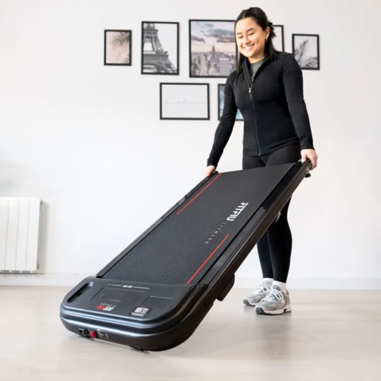 Tapis de marche et course vitesse maximale 8 km/h avec roulettes de transport pour Home-Gym