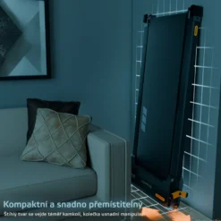 Tapis de marche incliné à 5% ZenRun NOON avec vitesse de 1 à 12 km/h - Double fonctionnalité avec surface massante