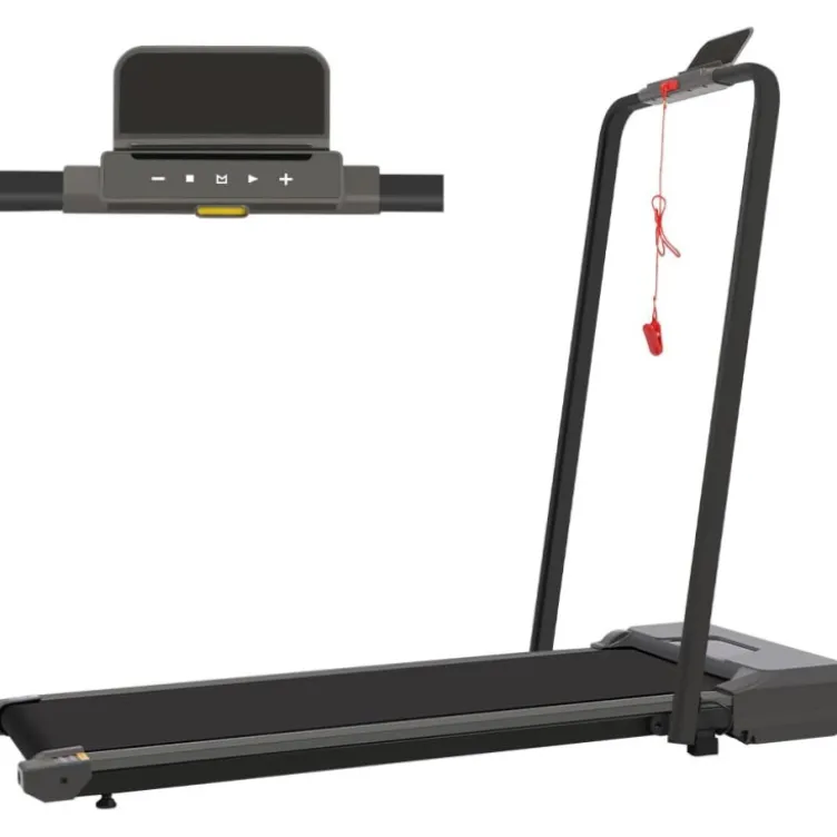 Tapis de marche électrique avec écran LED et support pour tablette pliable - Vitesse max 12 km/h