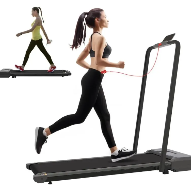 Tapis de marche électrique avec écran LED et support pour tablette pliable - Vitesse max 12 km/h